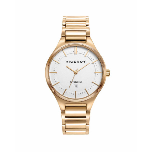 RELOJ DE MUJER GRAND 3 AGUJAS DE TITANIO IP DORADO