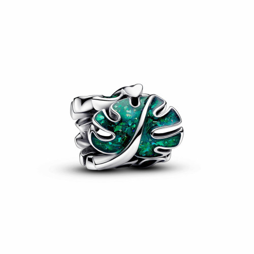 Charm Pandora Hojas de Monstera Verdes