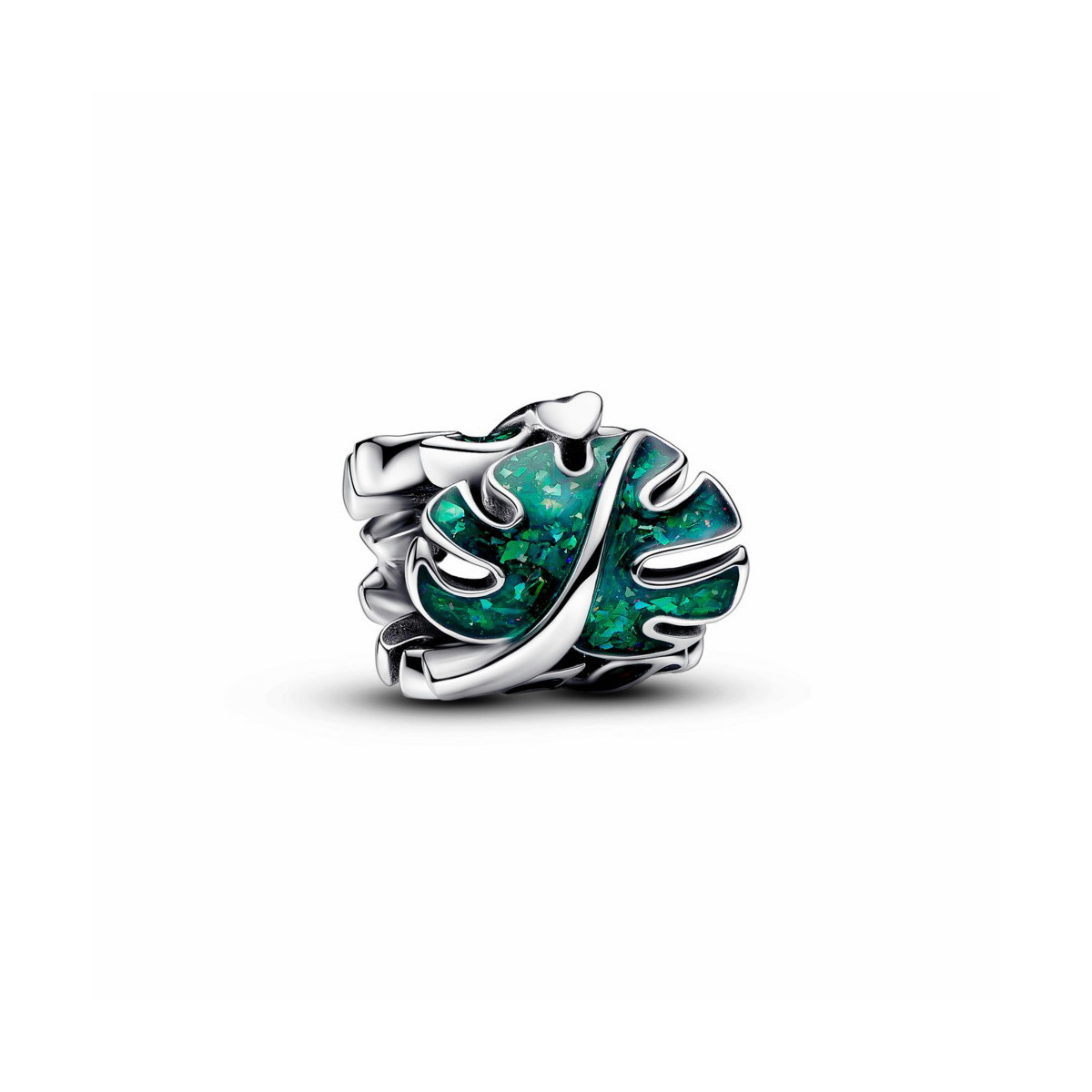 Charm Pandora Hojas de Monstera Verdes