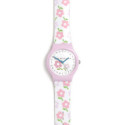 Reloj pequeño flip flores con brillantes