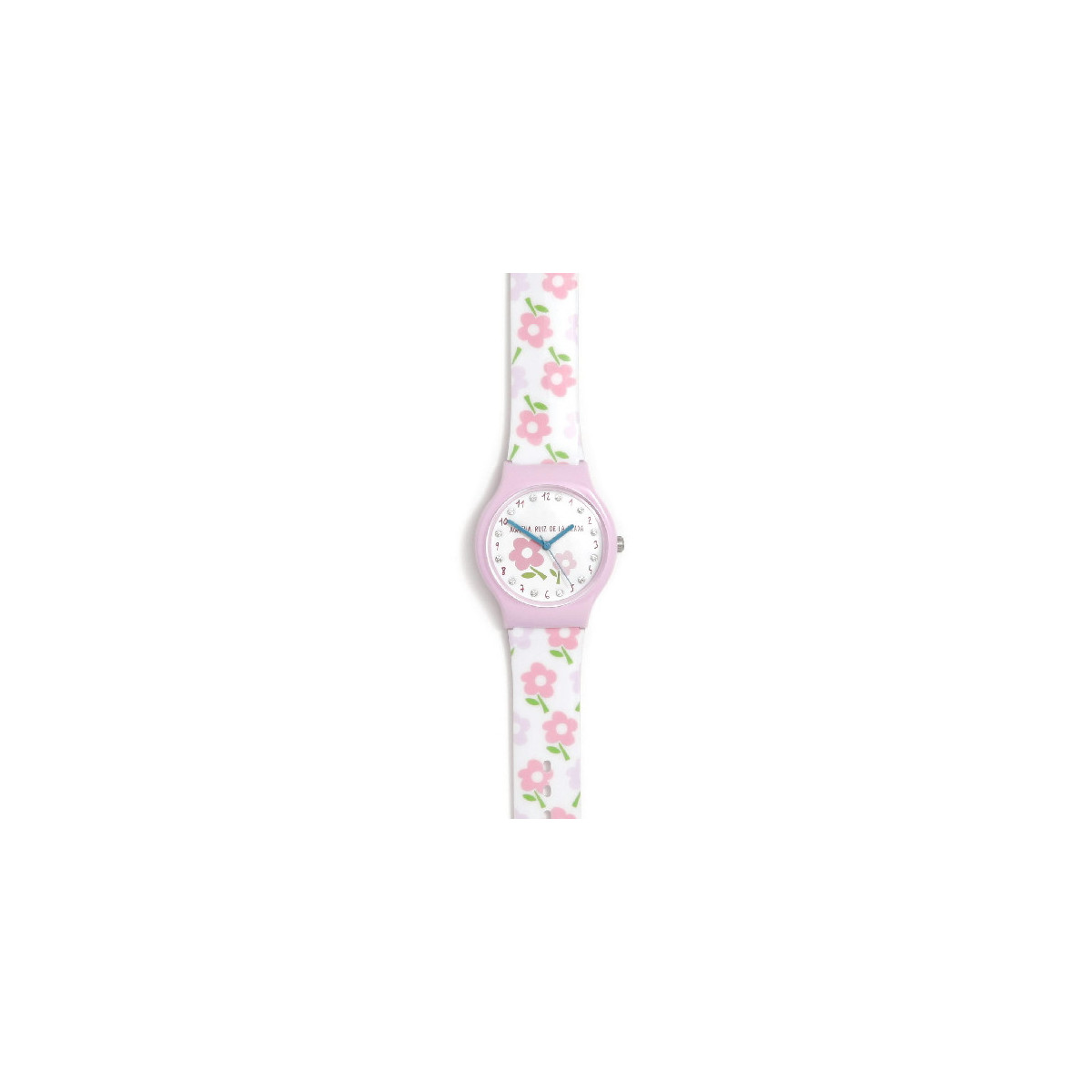 Reloj pequeño flip flores con brillantes