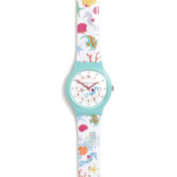 Reloj pequeño flip acuario con brillantes