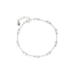 Pulsera plata y circonita