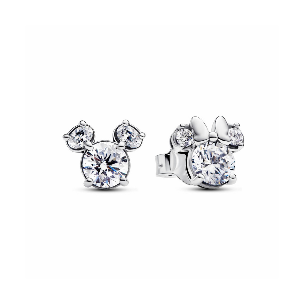 Penientes Pandora Mickey y Minnie Brillantes Disney