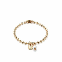 Uno de 50 Pulsera Esferas Perla Candado