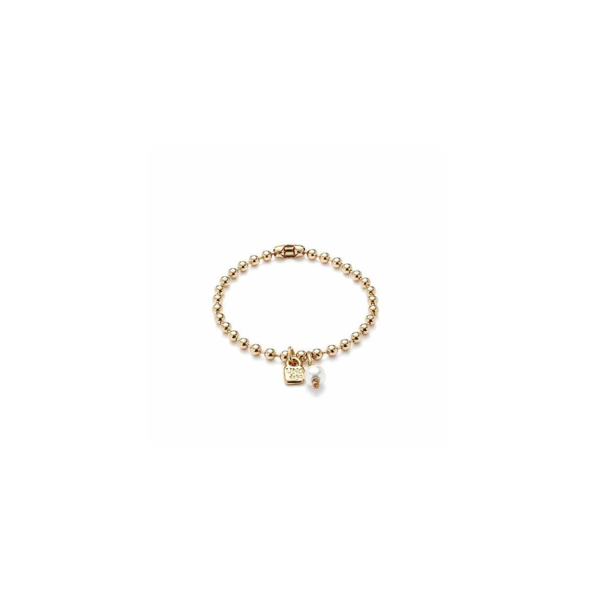 Uno de 50 Pulsera Esferas Perla Candado