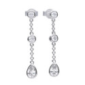 Diamonfire Pendientes Cadena Circonitas Plata de Ley