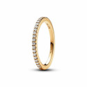 Pandora Anillo Banda Brillante Baño Oro 14k - 162999C01