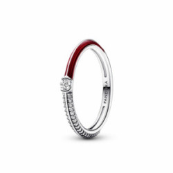 Pandora ME Anillo Dual Esmalte Rojo y Pavé Circonitas - 192528C01