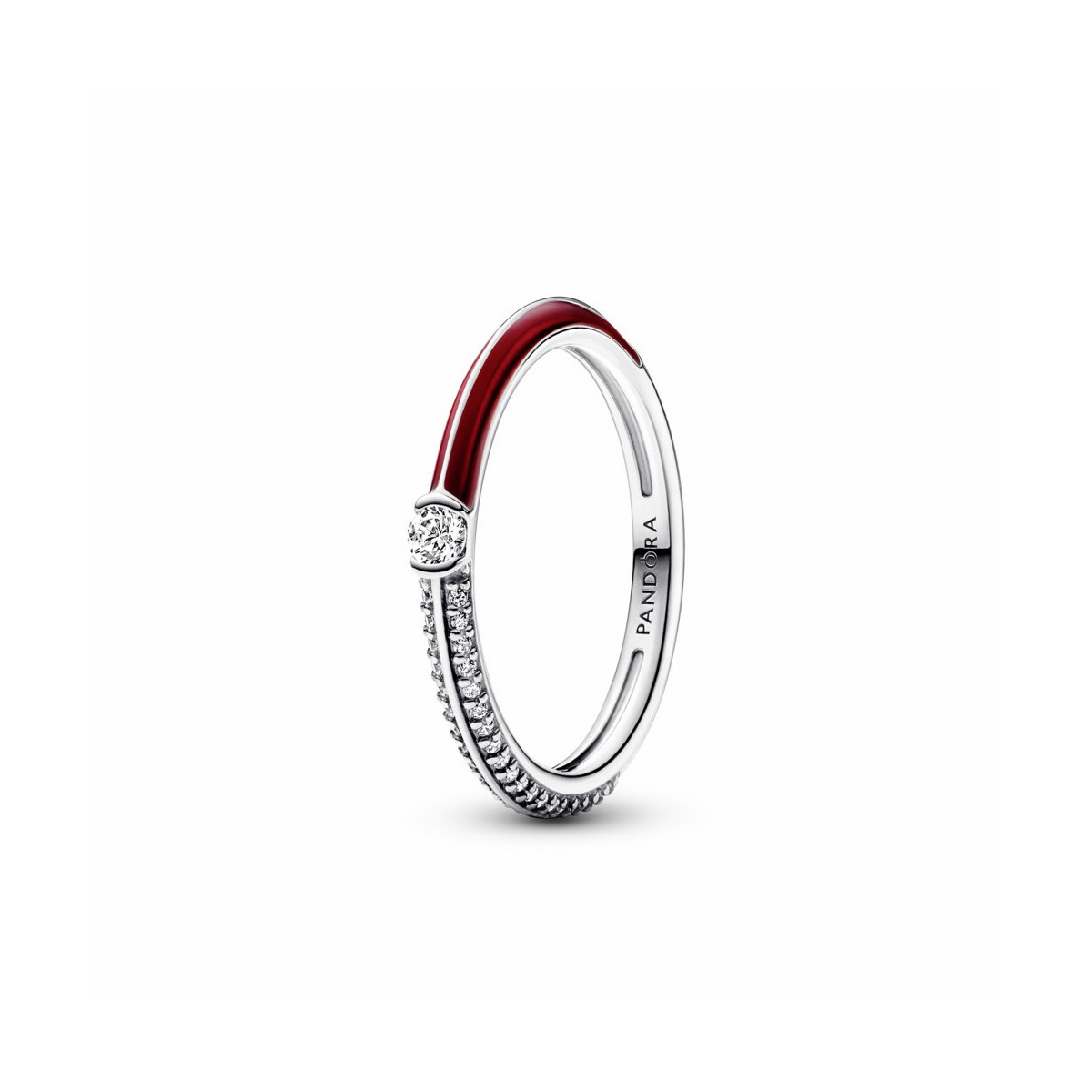 Pandora ME Anillo Dual Esmalte Rojo y Pavé Circonitas - 192528C01