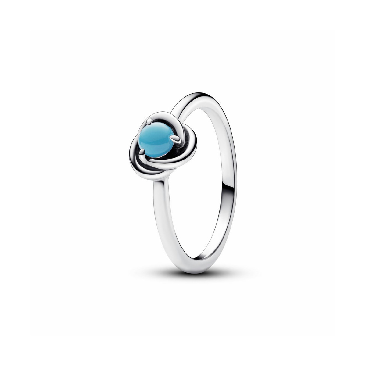 Anillo Pandora Círculo Eternity Azul Turquesa - 192993C12