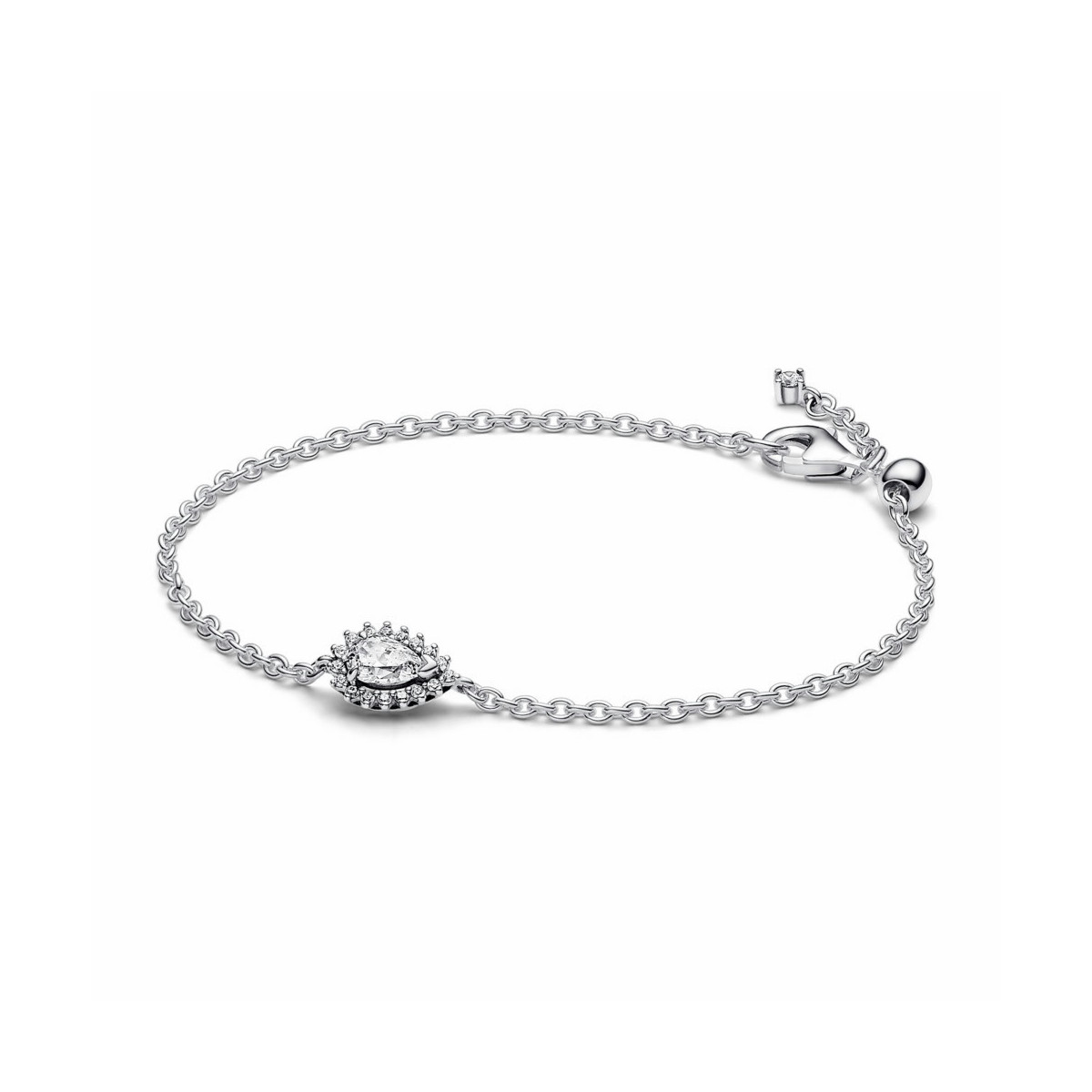 Pulsera Pandora Halo Brillante Corte Pera - 593001C01