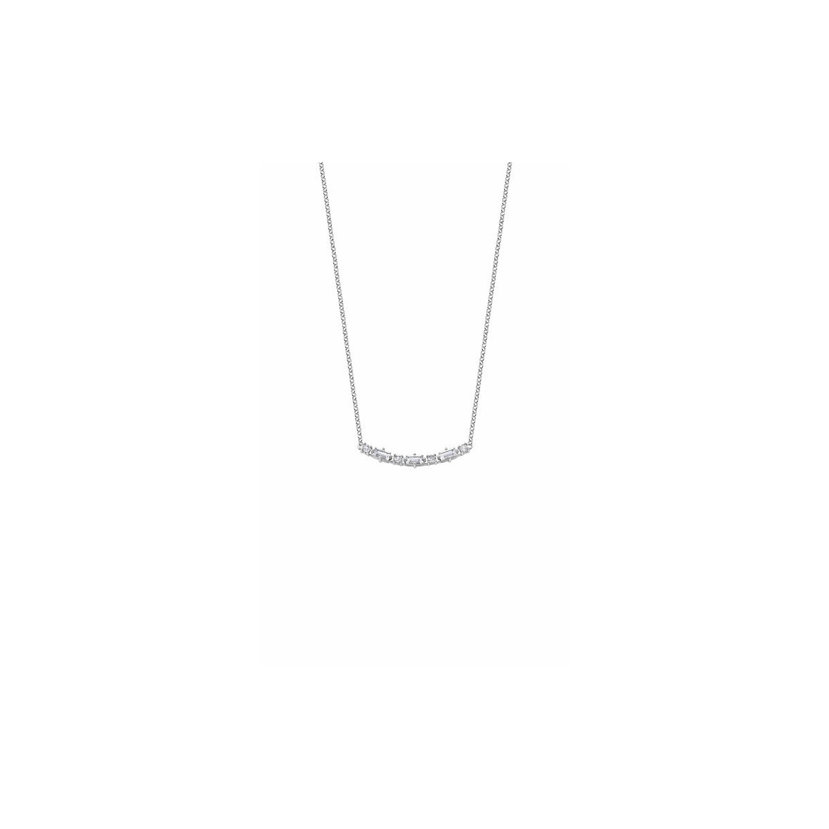 Lotus Silver Collar Plata Circonitas Baguette
