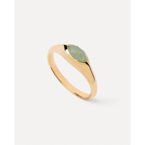 Anillo de sello nómada de aventurina verde PDPAOLA - AN01-A47