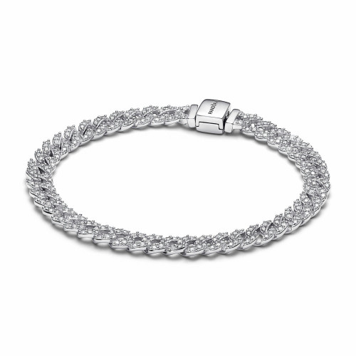 Pulsera de Cadena Pavé Cuban de PANDORATimeless - 593008C01