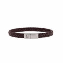 Pulsera de cuero marrón Riley - LBR004-40E