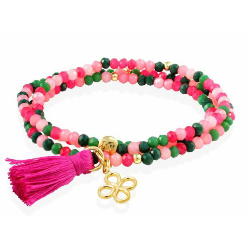 Pulsera ZEN FRAMBUESA con trebol