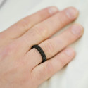 Anillo minimalista Nova negro Steel&Barnett - R-NOV02