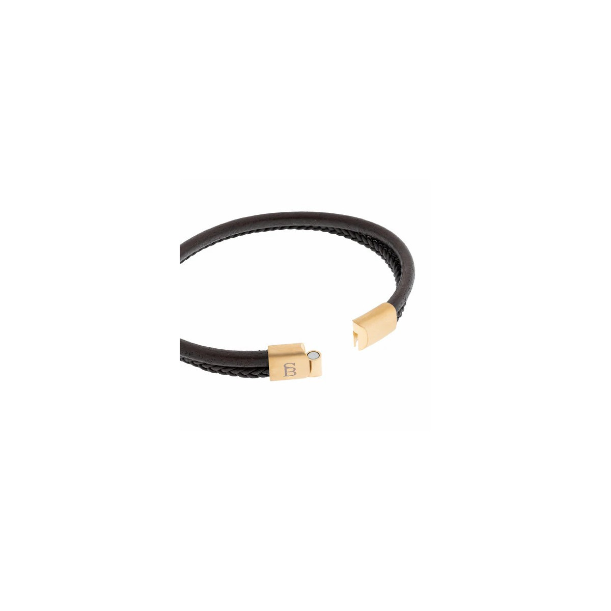 Pulsera de cuero Denby marrón/oro - LBD012