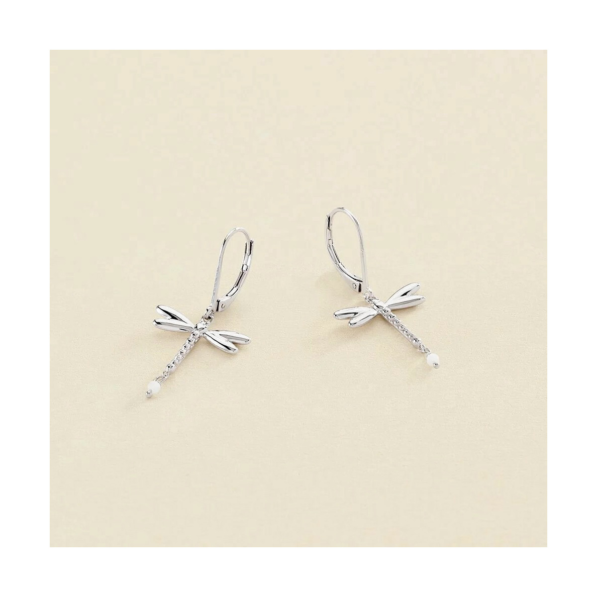 Pendientes largos DRAGONFLY - Plateado