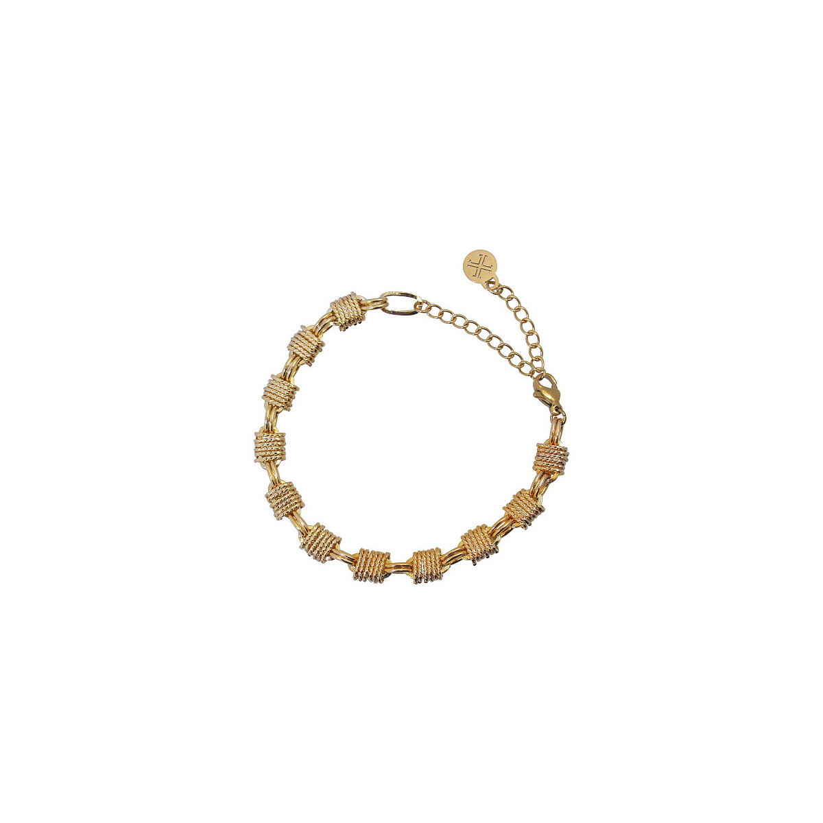 Pulsera combinada dorado