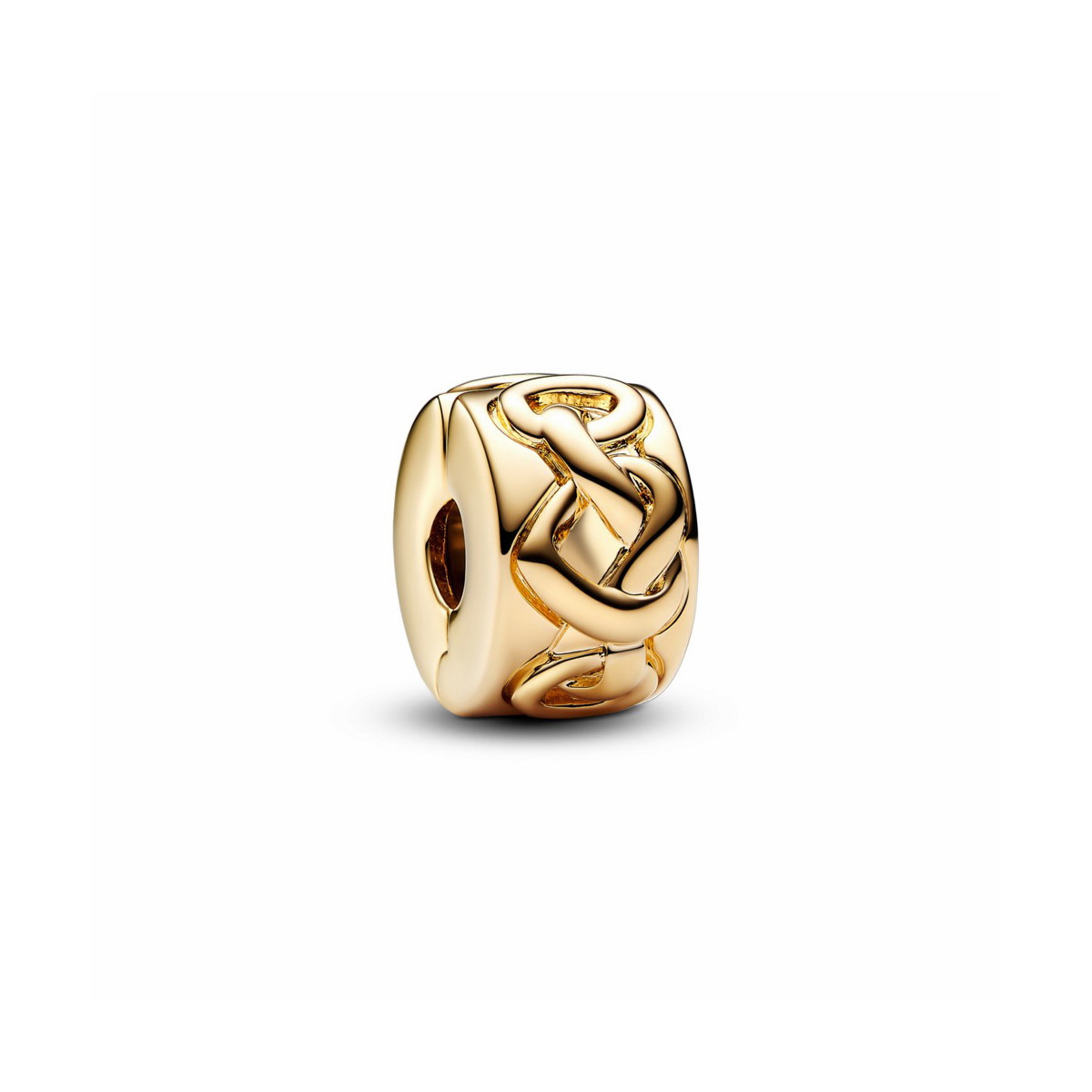 Pandora Charm de Clip Corazones Anudados