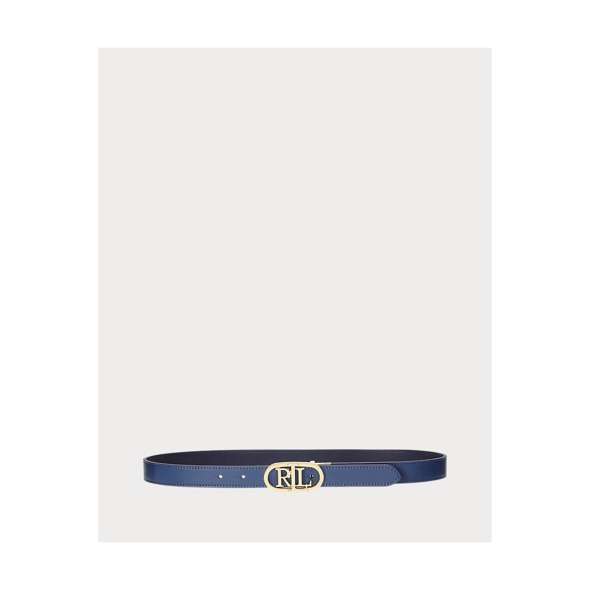 Cinturón reversible de piel con logotipo Azure Navy - 412883714016