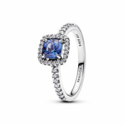 Anillo Halo Azul Cuadrado Brillante - 193555C01