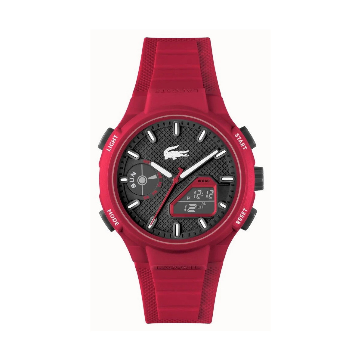 Reloj de silicona analógico y digital LC33 Lacoste Rojo