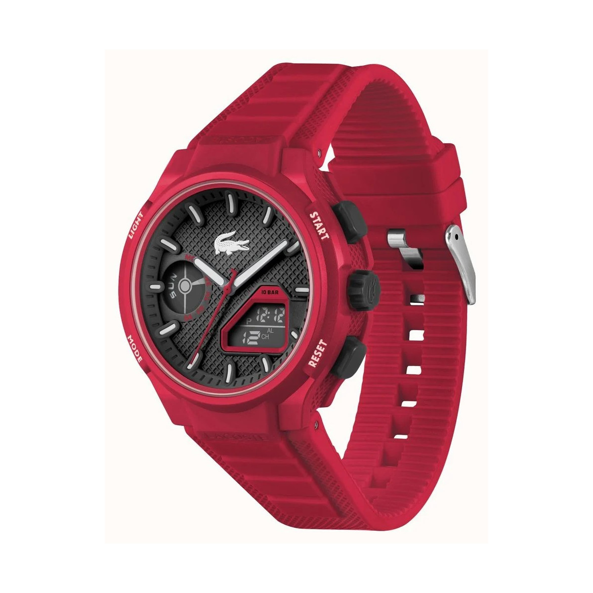 Reloj de silicona analógico y digital LC33 Lacoste Rojo