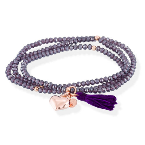 Pulsera Zen Marina García Corazón Morada