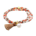 Pulsera Zen  Marrón Perla Cultivada natural