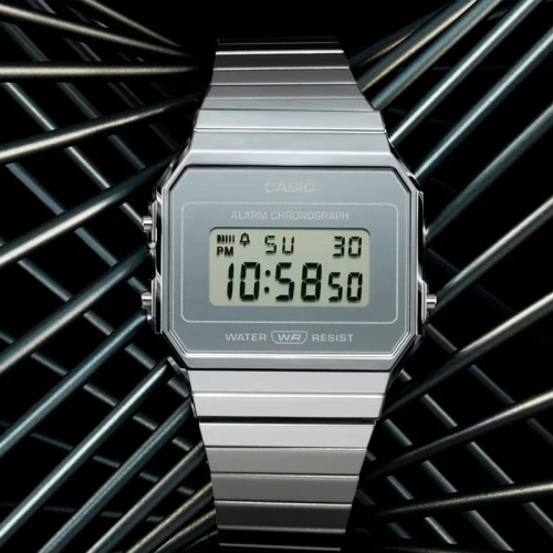 Casio Vintage Acero Esfera Gris