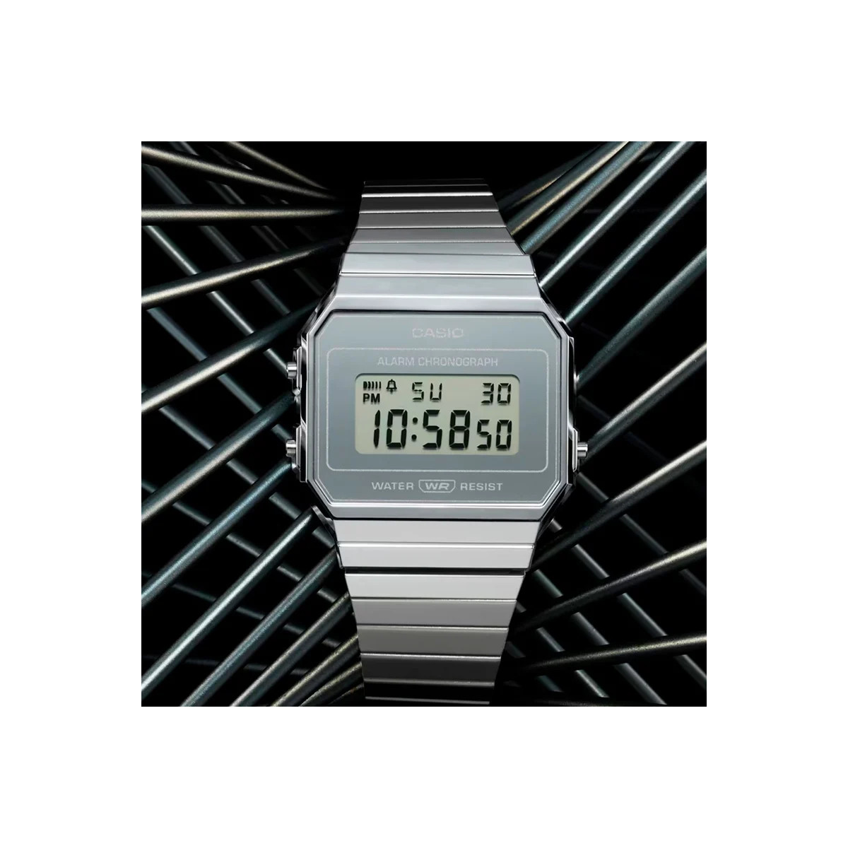 Casio Vintage Acero Esfera Gris