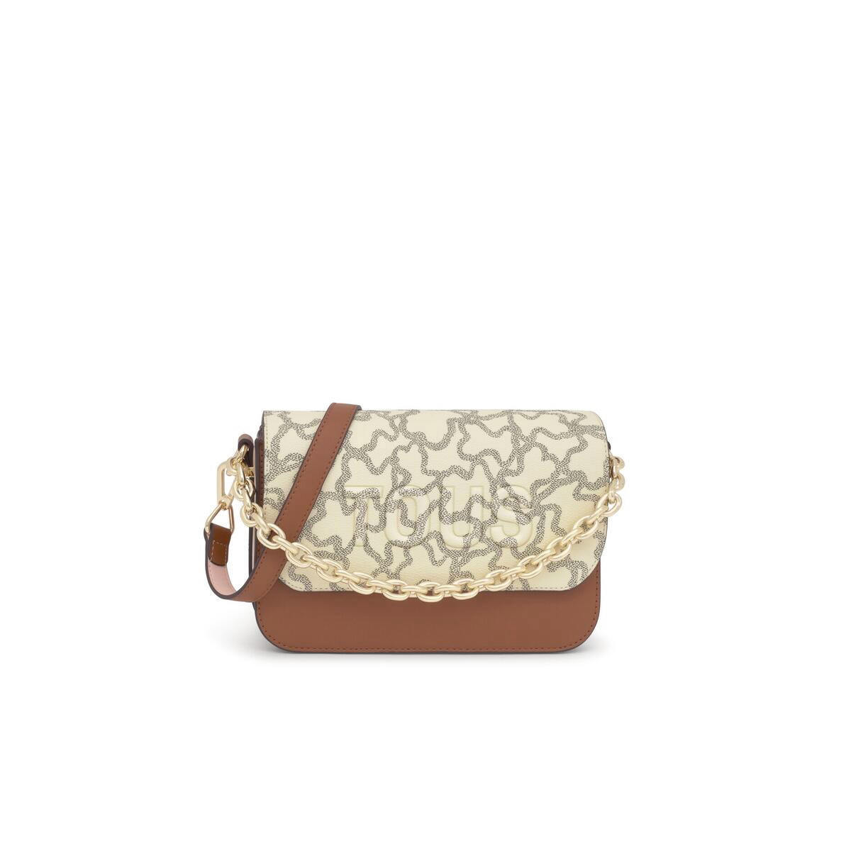 Bandolera mediana Chain camel y beige TOUS Kaos Icon
