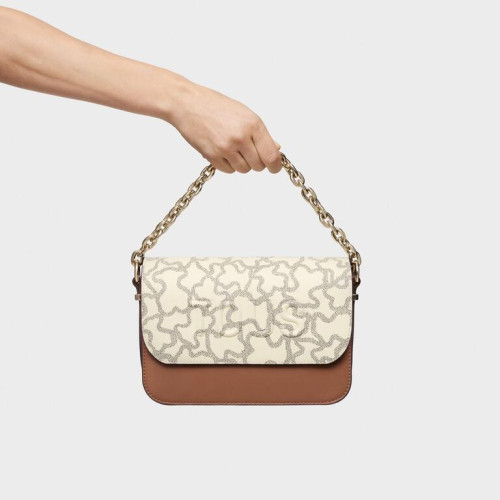 Bandolera mediana Chain camel y beige TOUS Kaos Icon