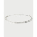 Pulsera cadena de plata doble sparkle PDPAOLA