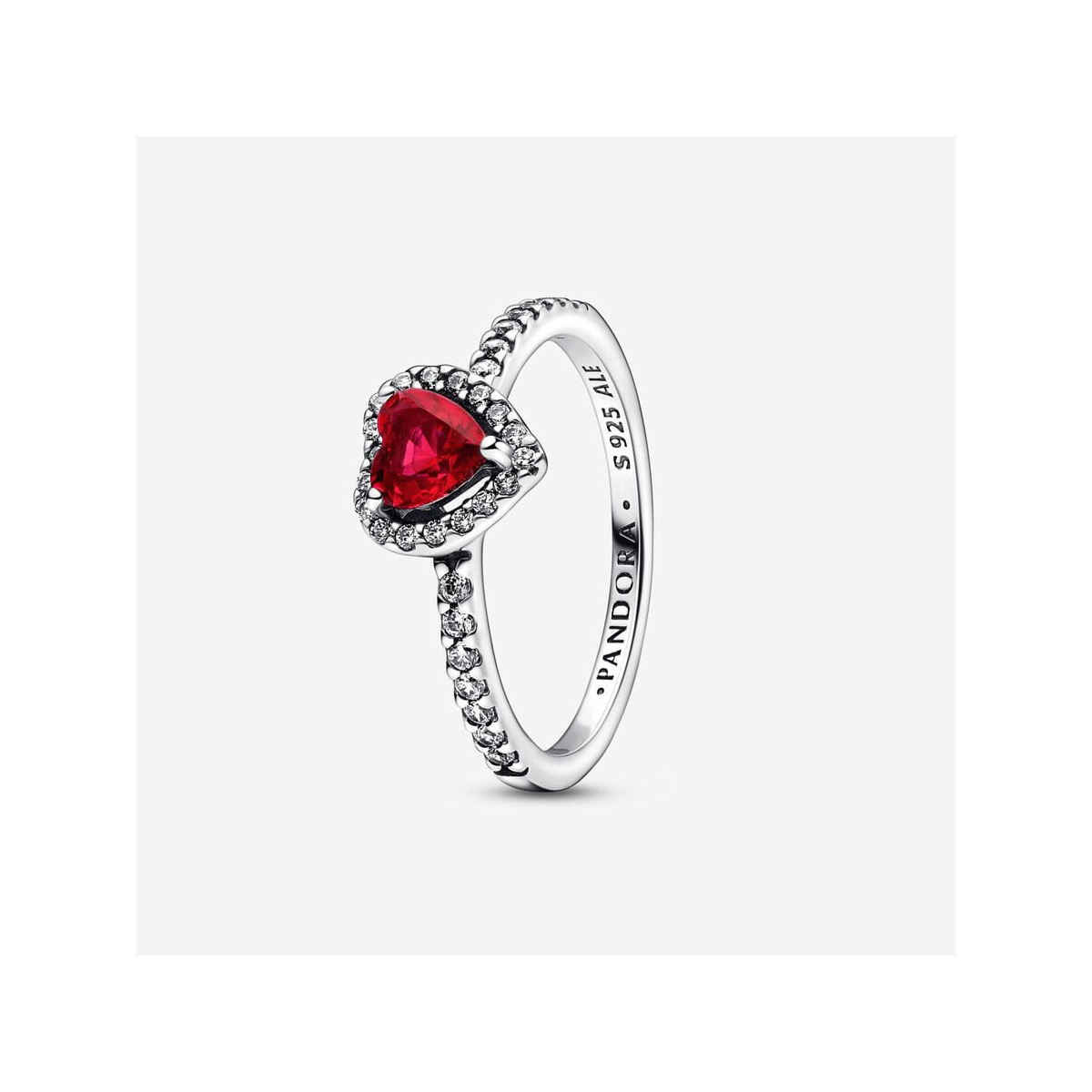 Pandora Anillo Corazón Rojo Nivelado Brillante - 198421C02