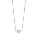 Collar Perla Natural Plata Dorada Salvatore Plata