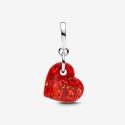 Charm Colgante Corazón Rojo Opalescente Pandora