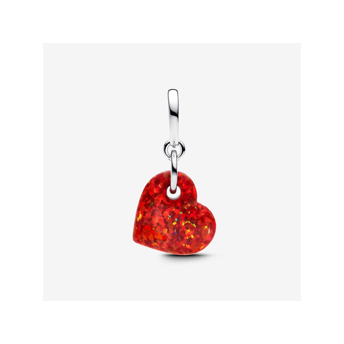 Charm Colgante Corazón Rojo Opalescente Pandora