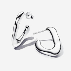 Pendientes de Aro Abierto Forma Orgánica en V pANDORA