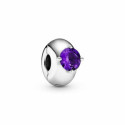 Pandora Clip Circulo Solitario Morado