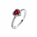 Pandora Anillo Corazón Rojo Nivelado Brillante - 198421C02