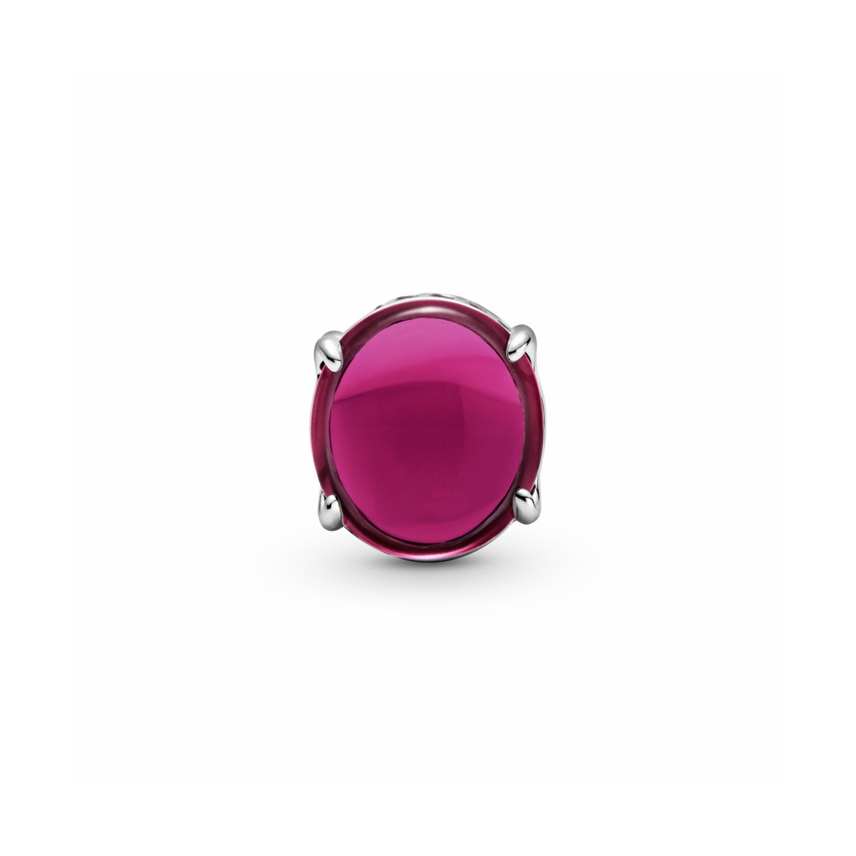 Pandora Charm Cabujón Ovalado Rosa Fucsia