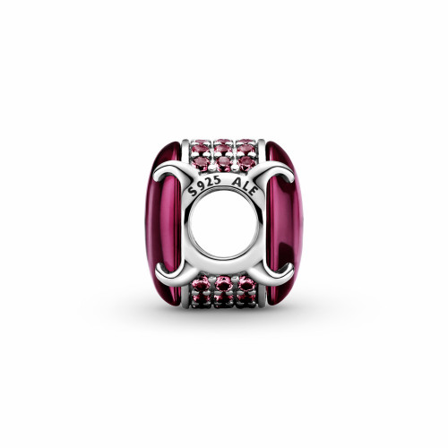 Pandora Charm Cabujón Ovalado Rosa Fucsia