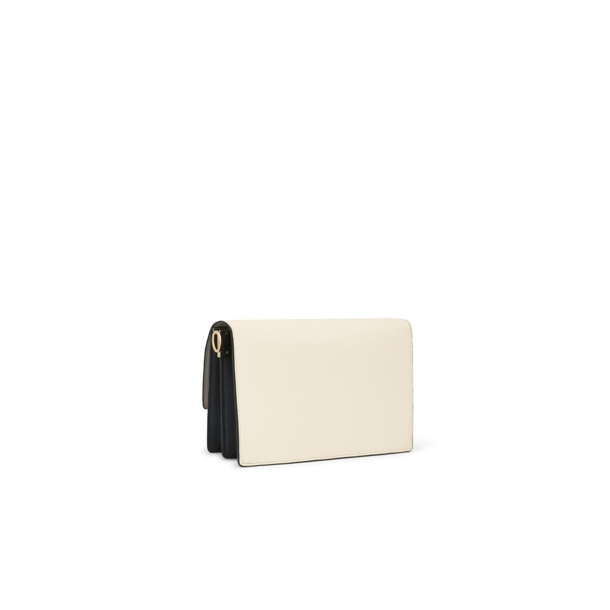 Bandolera mediana beige y gris Audree Saffiano