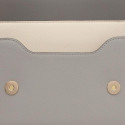Bandolera mediana beige y gris Audree Saffiano