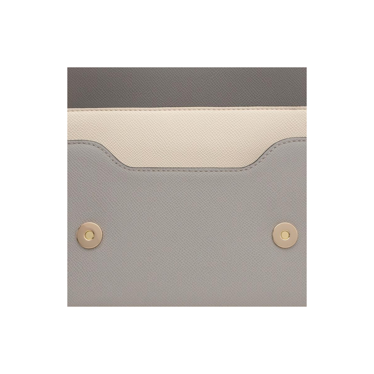 Bandolera mediana beige y gris Audree Saffiano