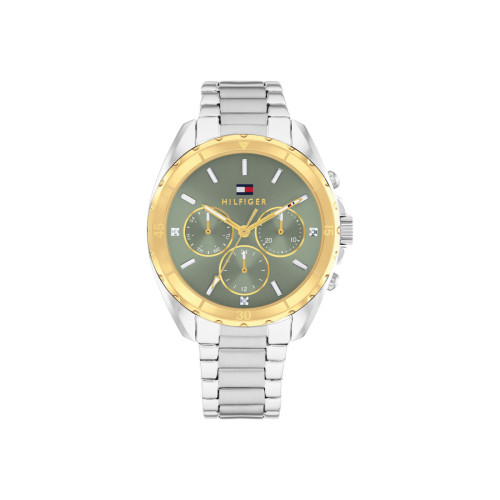 Reloj bicolor esfera verde TOMMY HILFIGER